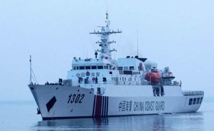 中国海警1302舰艇编队在我钓鱼岛领海巡航