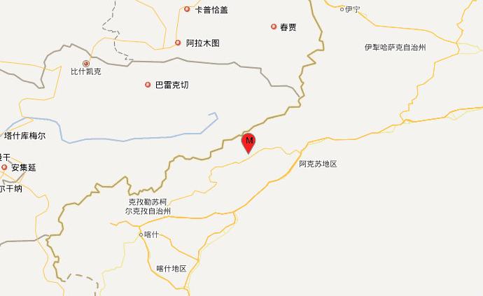 中国地震台网正式测定:新疆阿克苏乌什县发生4.5级地震